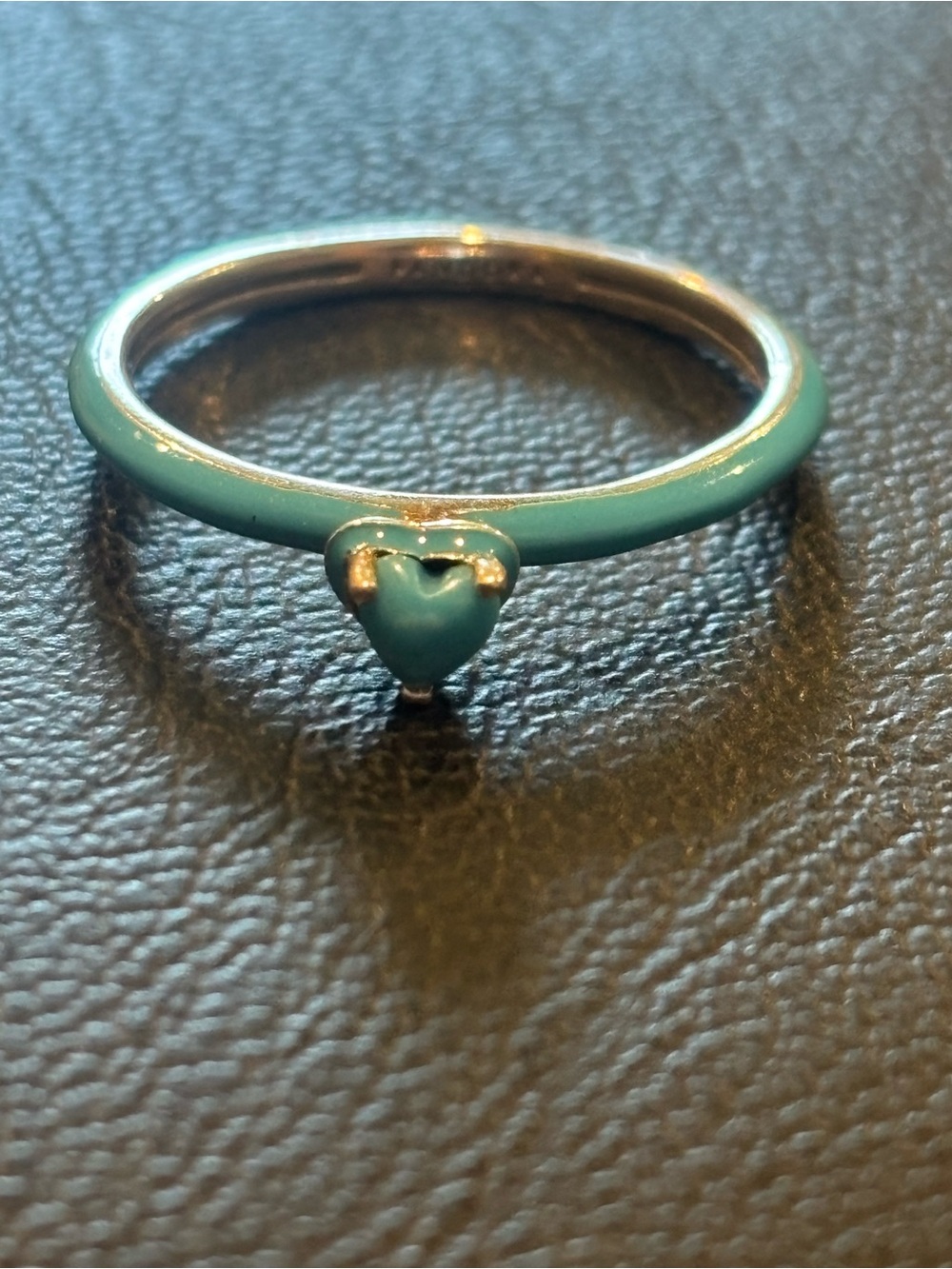 Turquoise Heart Enamel Ring - Women's Jewelry